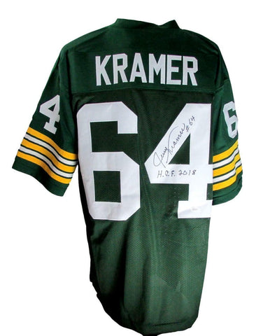 Jerry Kramer Green Bay Packers Autographed/Signed Custom Green Jersey JSA 141111