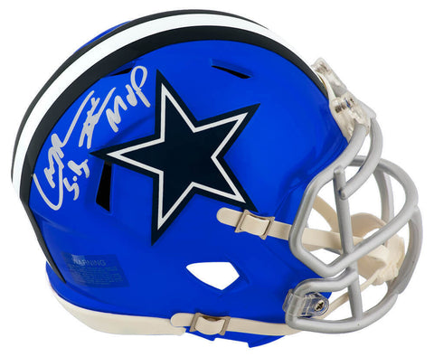 Larry Brown Signed Cowboys FLASH Riddell Speed Mini Helmet w/SB XXX MVP (SS COA)