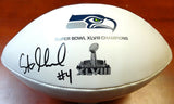 STEVEN HAUSCHKA AUTOGRAPHED SIGNED SUPER BOWL LOGO FOOTBALL SEAHAWKS MCS 98205