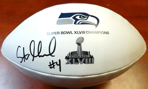 STEVEN HAUSCHKA AUTOGRAPHED SIGNED SUPER BOWL LOGO FOOTBALL SEAHAWKS MCS 98205