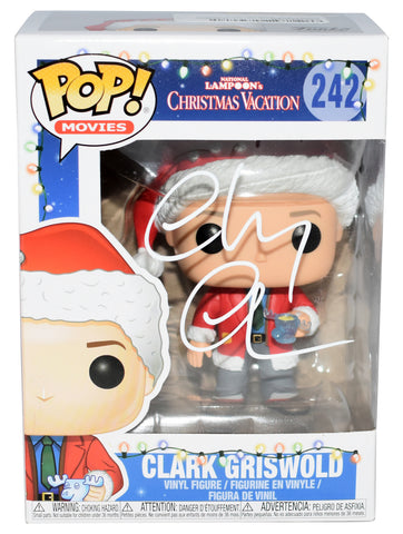 CHEVY CHASE SIGNED CHRISTMAS VACATION CLARK GRISWOLD #242 FUNKO POP FIGURE BAS