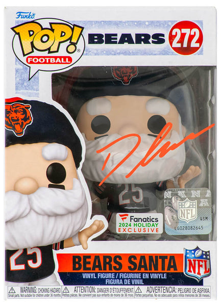 D'Andre Swift Signed Chicago Bears SANTA Funko Pop Doll #272 - (SCHWARTZ COA)