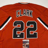 Autographed/Signed Jack Clark The Ripper San Francisco Orange Jersey JSA COA