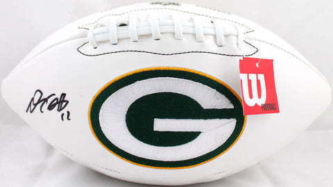 Davante Adams Autographed Green Bay Packers Wilson Logo Football-Beckett Witness