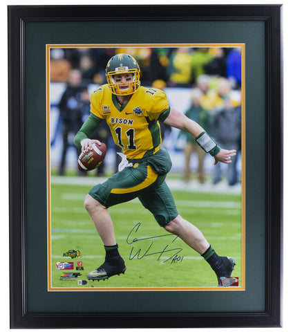 Carson Wentz Signed Framed 16x20 North Dakota State Bison Photo Fanatics