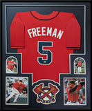 FRAMED ATLANTA BRAVES FREDDIE FREEMAN AUTOGRAPHED SIGNED JERSEY LOJO SPORTS HOLO