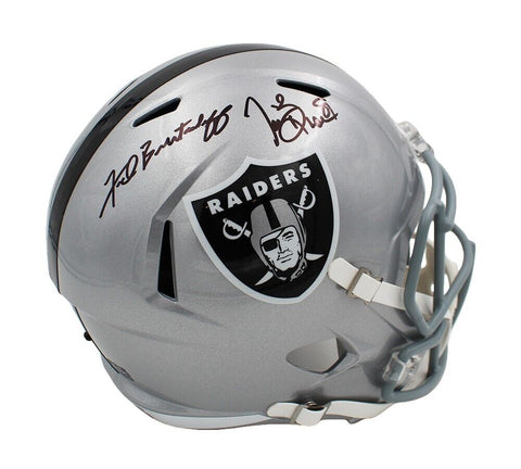 Fred Biletnikoff & Tim Brown Signed Oakland Raiders Speed Full Size NFL Helmet