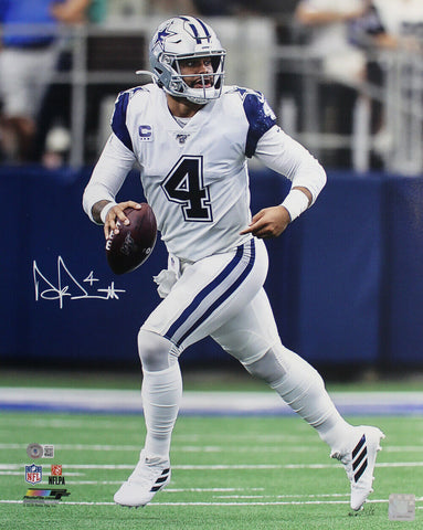 Dak Prescott Autographed/Signed Dallas Cowboys 16x20 Photo Beckett 34886