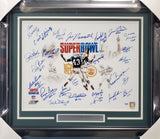 1968 Jets Super Bowl III Auto Framed 16x20 Photo 25 Sigs Namath PSA/DNA S06373