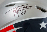 Ty Law Autographed Patriots F/S Speed Authentic Helmet w/HOF-Beckett W Hologram