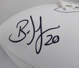 BRIAN DAWKINS AUTOGRAPHED CLEMSON TIGERS WHITE LOGO FOOTBALL BECKETT BAS 185115