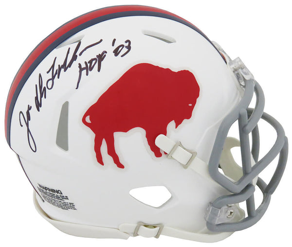 Joe DeLamielleure Signed Bills 1970s T/B Riddell Speed Mini Helmet w/HOF -SS COA