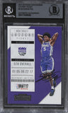 Kings De'Aaron Fox Signed 2017 Panini Contenders Lottery Ticket #5 Card BAS Slab