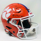 TREVOR LAWRENCE Autographed "18 Champs" Tigers Speed Flex Helmet FANATICS