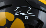 George Kittle Autographed Iowa F/S Speed Flex Helmet- Beckett W Hologram *White