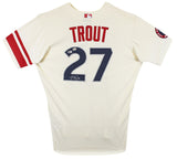 Angels Mike Trout Authentic Signed White Nike City Connect Jersey BAS & MLB