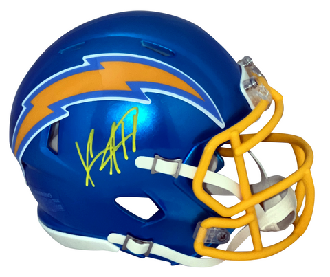 KEENAN ALLEN AUTOGRAPHED LOS ANGELES CHARGERS FLASH SPEED MINI HELMET BECKETT