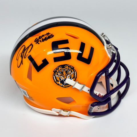 ODELL BECKHAM JR AUTOGRAPHED SIGNED LSU TIGERS MINI HELMET GEAUX TIGERS BECKETT