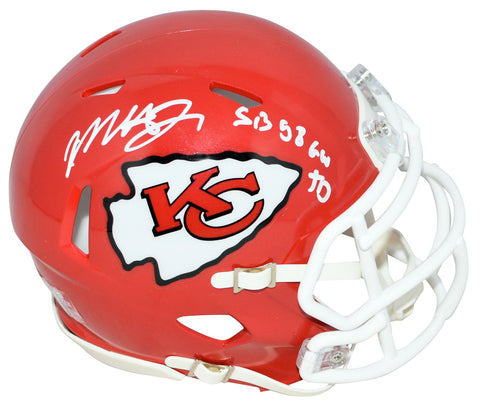 MECOLE HARDMAN SIGNED KANSAS CITY CHIEFS SUPER BOWL LVIII MINI HELMET W/ GW TD