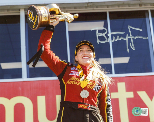 Brittany Force Authentic Signed 8x10 Photo Autographed BAS #BH049750