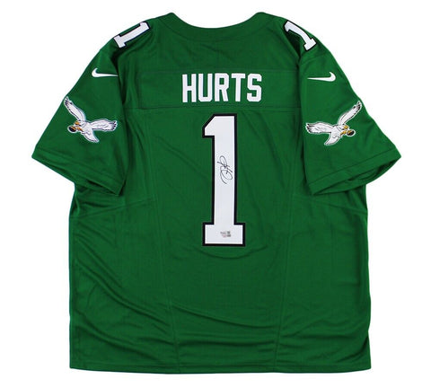 Jalen Hurts Signed Philadelphia Eagles Nike Limited Kelly Green NFL Jersey