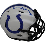 Carson Wentz Autographed/Signed Indianapolis Colts Lunar Mini Helmet FAN 46700