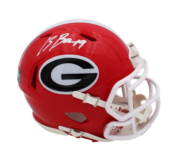 Brock Bowers Signed Georgia Bulldogs Speed NCAA Mini Helmet