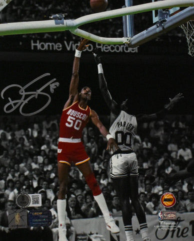 Ralph Sampson Autographed Rockets 8x10 Spotlight Photo - Beckett W Holo *Silver