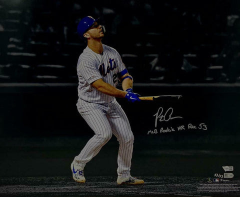 PETE ALONSO Autographed MLB HR Rookie Rec 53 16x20 Photograph FANATICS LE 53/53