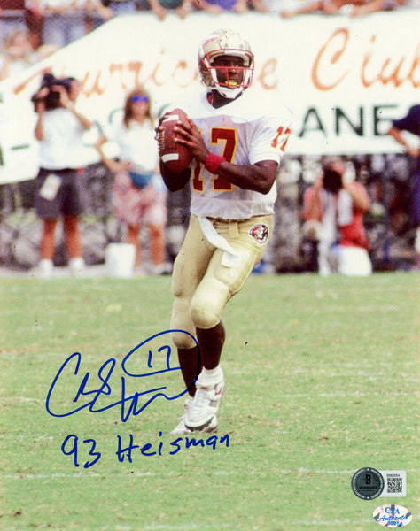 Charlie Ward Signed Florida State Seminoles 8x10 Photo Heisman BAS 47259