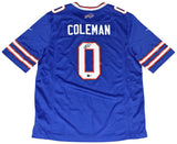 KEON COLEMAN AUTOGRAPHED BUFFALO BILLS #0 BLUE NIKE JERSEY BECKETT