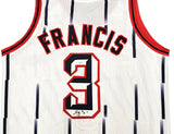 HOUSTON ROCKETS STEVE FRANCIS AUTOGRAPHED SIGNED WHITE JERSEY JSA STOCK #228969