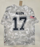 JOSH ALLEN SIGNED BUFFALO BILLS NIKE STS 2024 ARCTIC CAMO XL JERSEY BECKETT QR