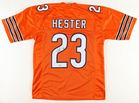 Devin Hester Signed Chicago Bears Orange Jersey (PSA) NFL All Time Return Leader