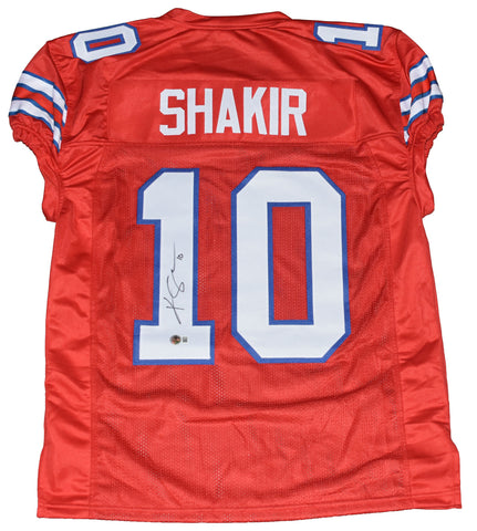 KHALIL SHAKIR AUTOGRAPHED BUFFALO BILLS #10 RED GAME CUT JERSEY BECKETT