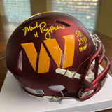 Mark Rypien Autographed Signed SB MVP Washington Commanders Mini Helmet Beckett