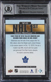 Auston Matthews Signed 2016 Upper Deck NHL Firsts #NF23 RC Card Auto 10 BAS Slab