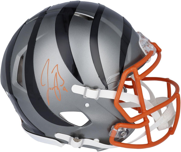 Shop Joe Burrow Cincinnati Bengals Autographed Orange Full Size Authentic  Speed Helmet