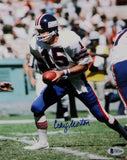 Craig Morton Signed New York Giants 8x10 Hand Off Photo - Beckett Auth *Blue