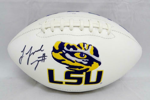 Leonard Fournette Autographed LSU Tigers Logo Football- JSA Authenticated