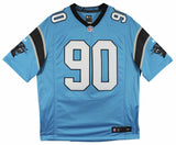 Panthers Julius Peppers Signed Blue Nike Limited Jersey w/ Sewn #s BAS Witness