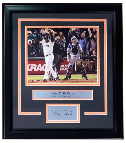 Barry Bonds Framed San Francisco Giants 8x10 Photo w/ Laser Engraved Signature