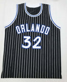 Shaquille O'Neal Autographed Orlando Magic Black Custom Jersey Beckett Witnessed