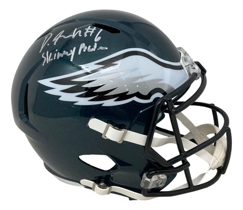 Devonta Smith Signed Eagles FS Speed Replica Helmet Skinny Batman Fanatics