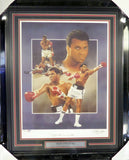 Muhammad Ali Autographed Framed 18x24 Lithograph Photo Auto Grade 10 PSA B27067