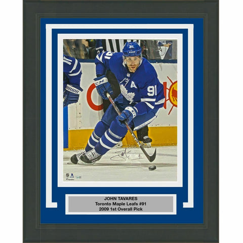 FRAMED Autographed/Signed JOHN TAVARES Maple Leafs 16x20 Photo Fanatics COA Auto