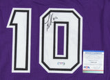 Mike Bibby Signed Sacramento Kings Jersey (PSA COA) 1997 NCAA Champion Arizona