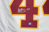 John Riggins Autographed/Signed Pro Style White XL Jersey Beckett 35525