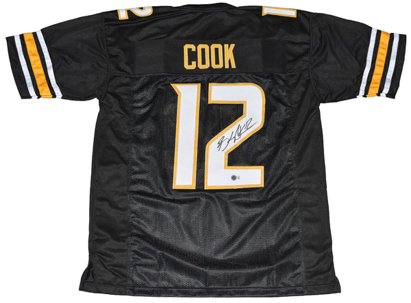 BRADY COOK AUTOGRAPHED SIGNED MISSOURI TIGERS #12 BLACK JERSEY BECKETT