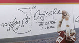 Joe Montana Dwight Clark Signed Framed 16x20 Photo Play Insc. Auto 10 BAS LOA